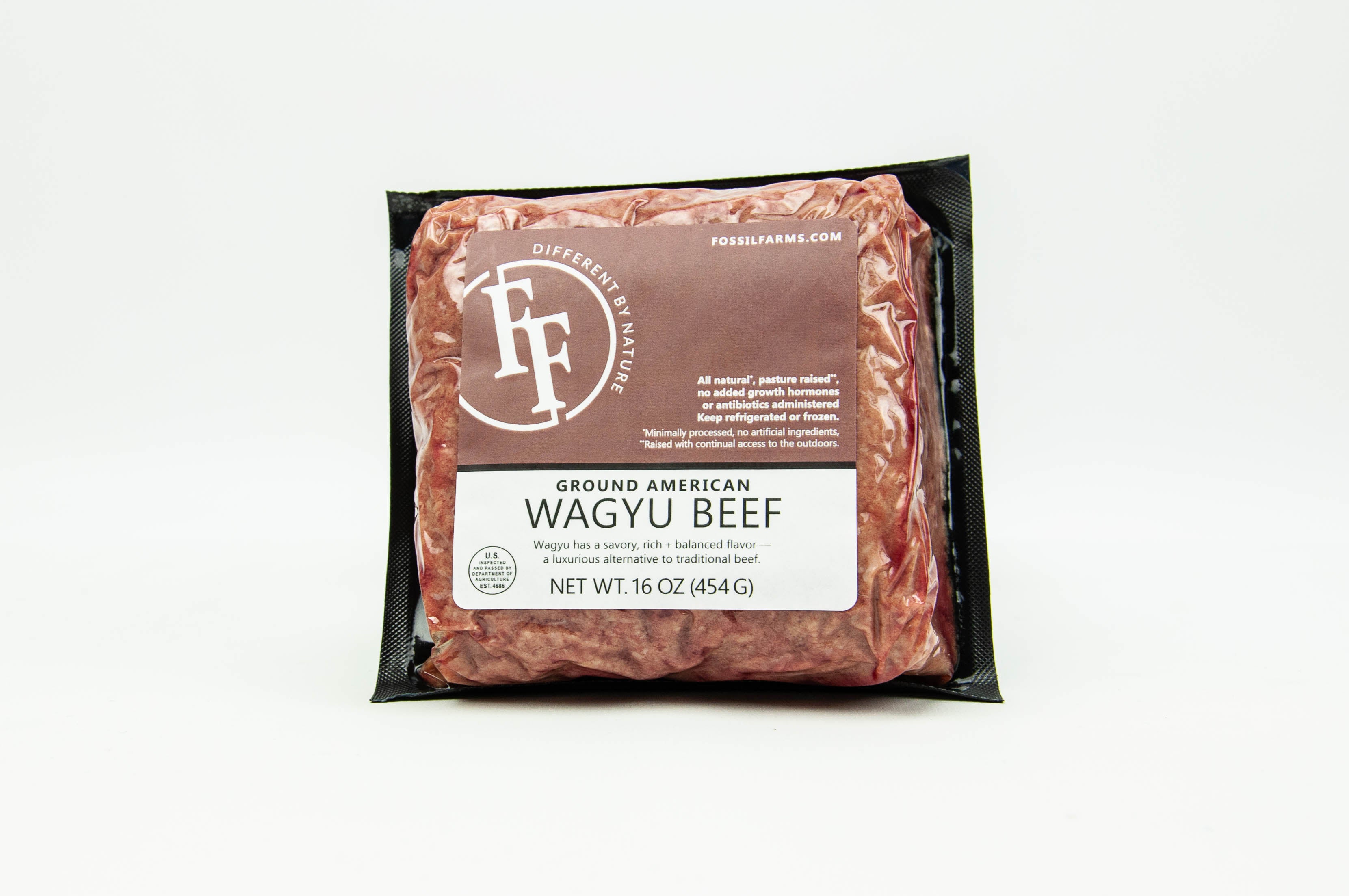 Domestic Wagyu Ground Beef Packaged Fossil Farms