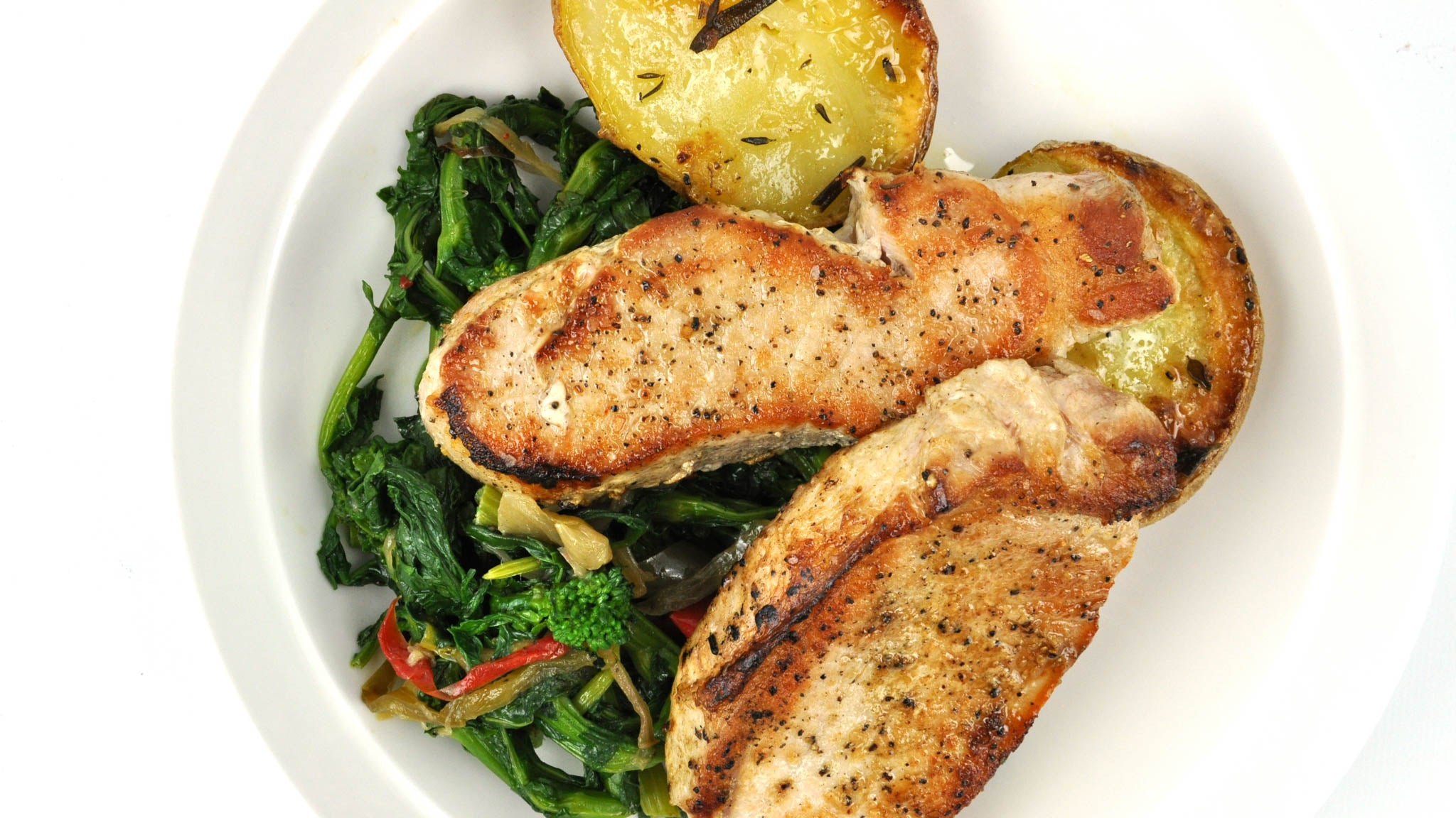 Duroc Pork Boneless Chops Cooked