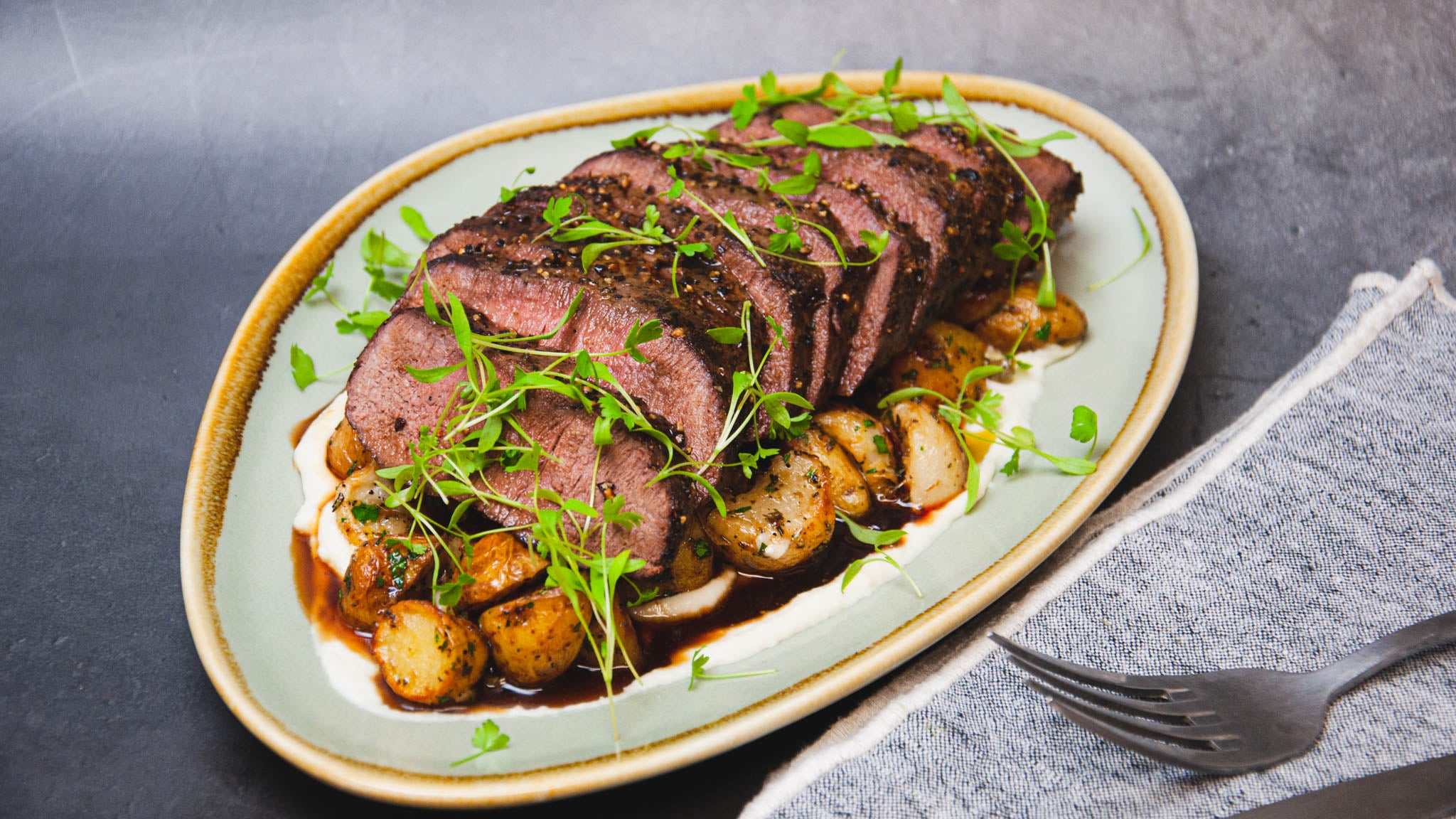 Elk NY Striploin Cooked 
