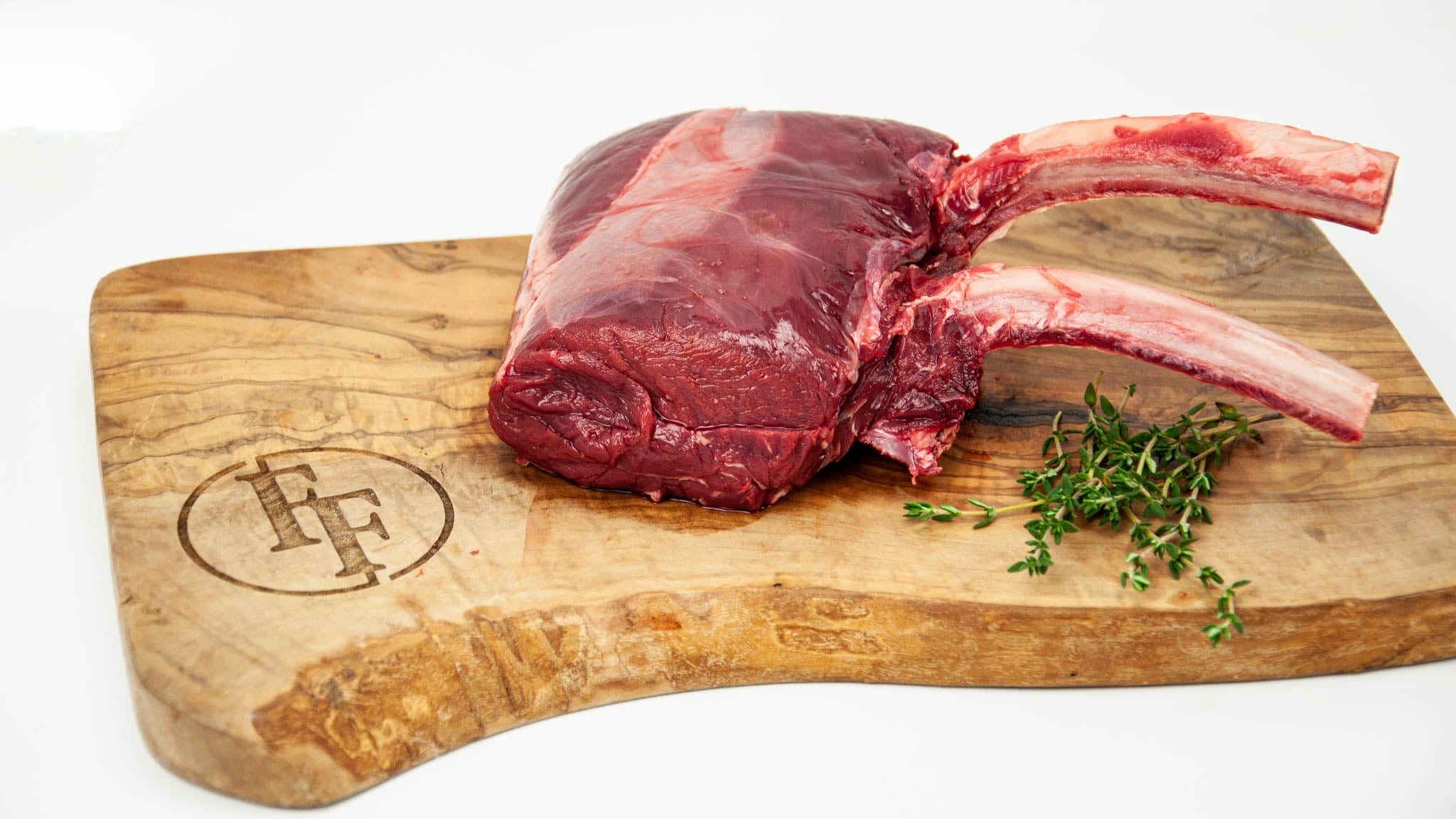 Elk Two Bone Rib Chop Raw Fossil Farms