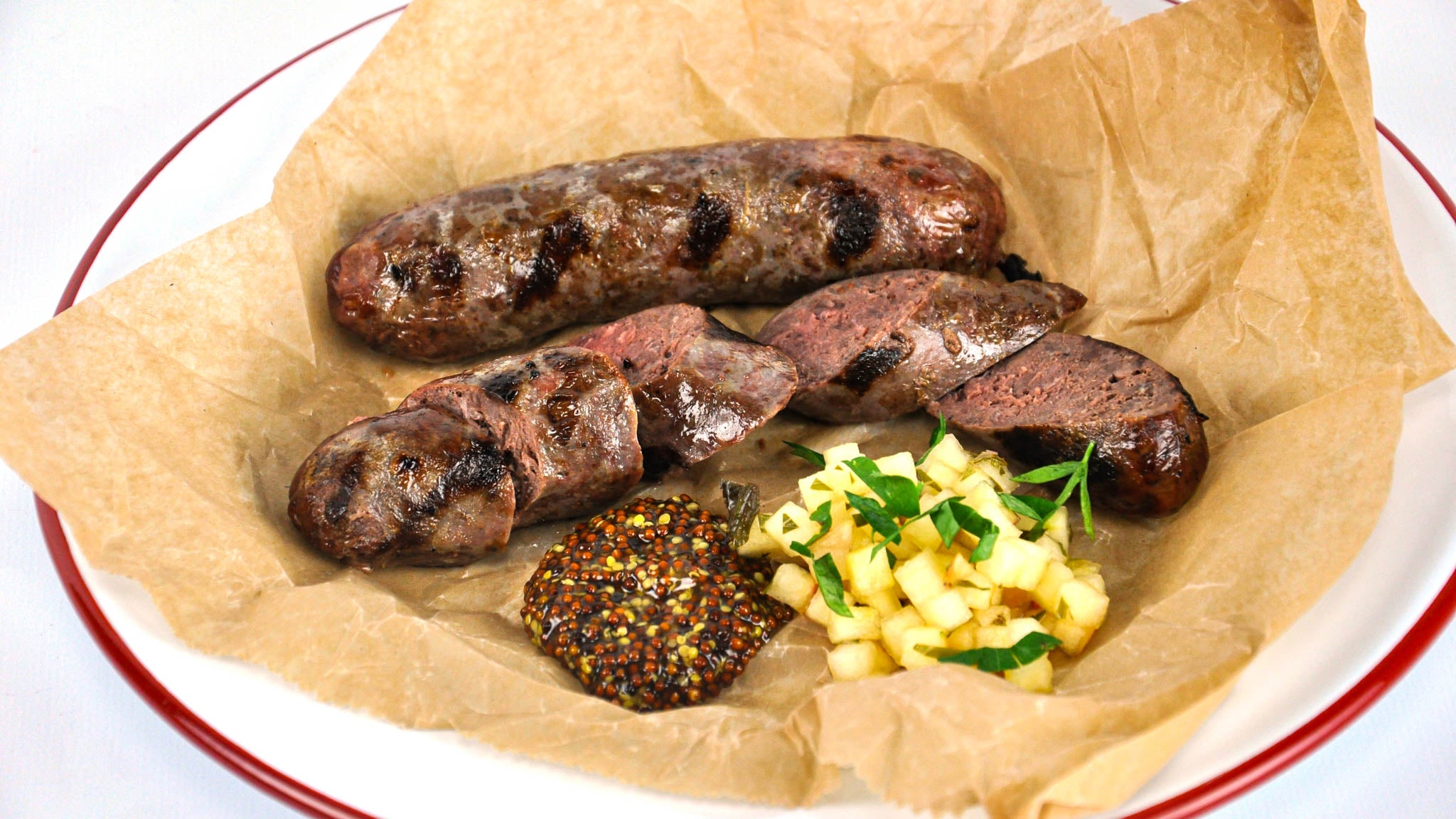 kangaroo sausage cooked 2