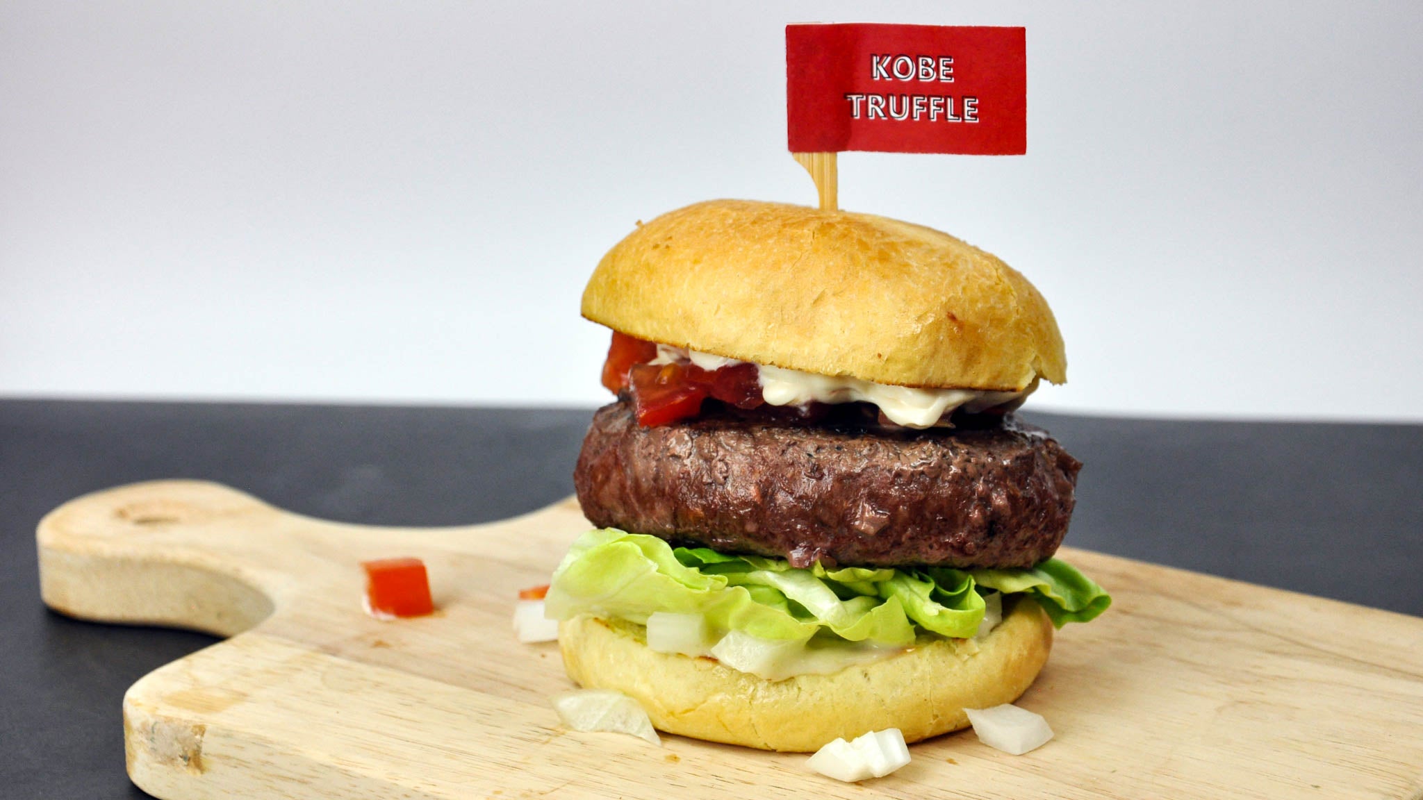 Wagyu Kobe Truffle Burger Cooked