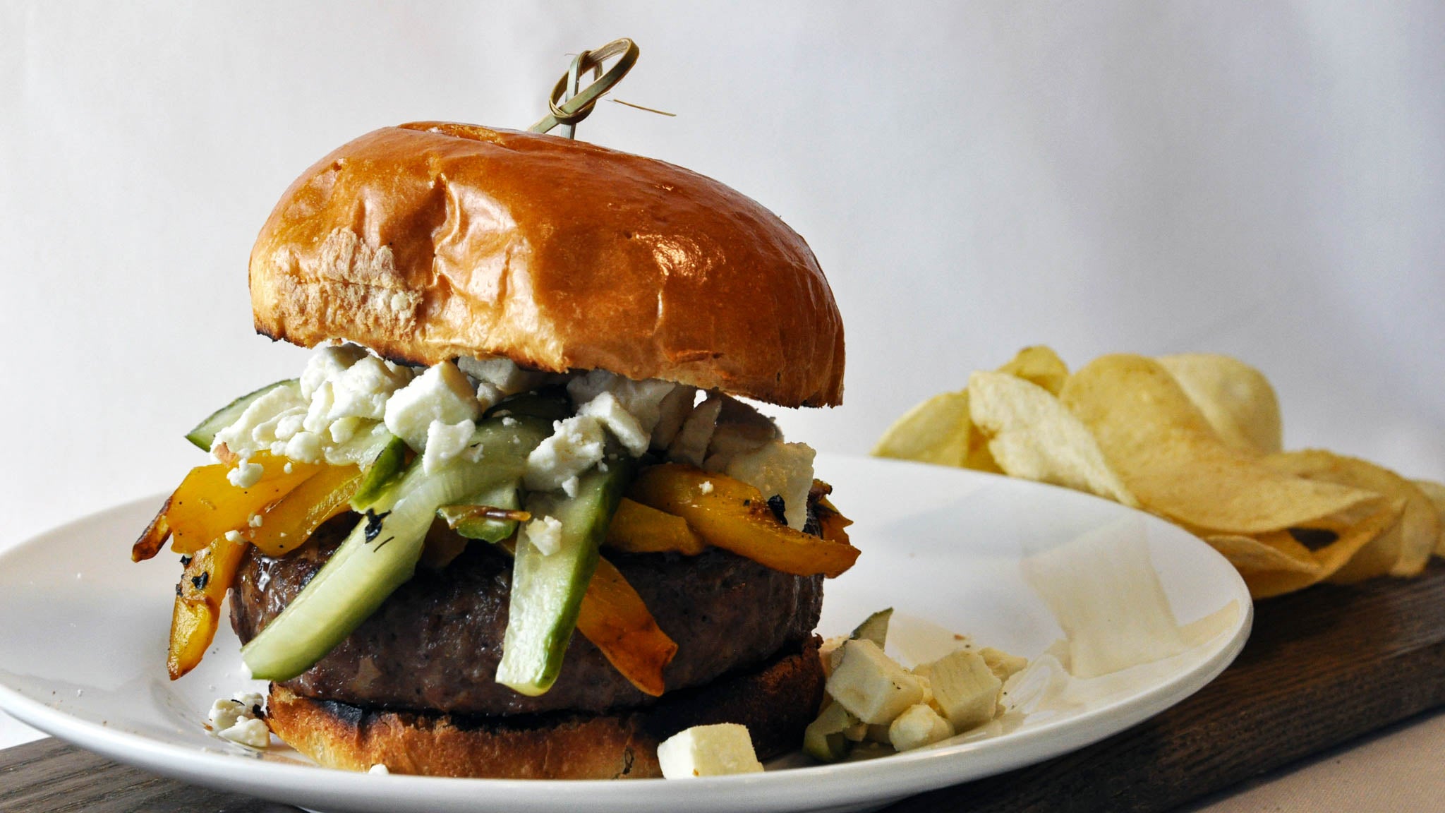 lamb harissa burger cooked