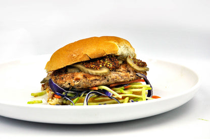 Organic Turkey Burger Cooked 