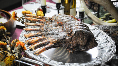 Elk Rib Rack Cooked