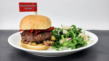 Piedmontese Beef Blend Burger Cooked with Salad