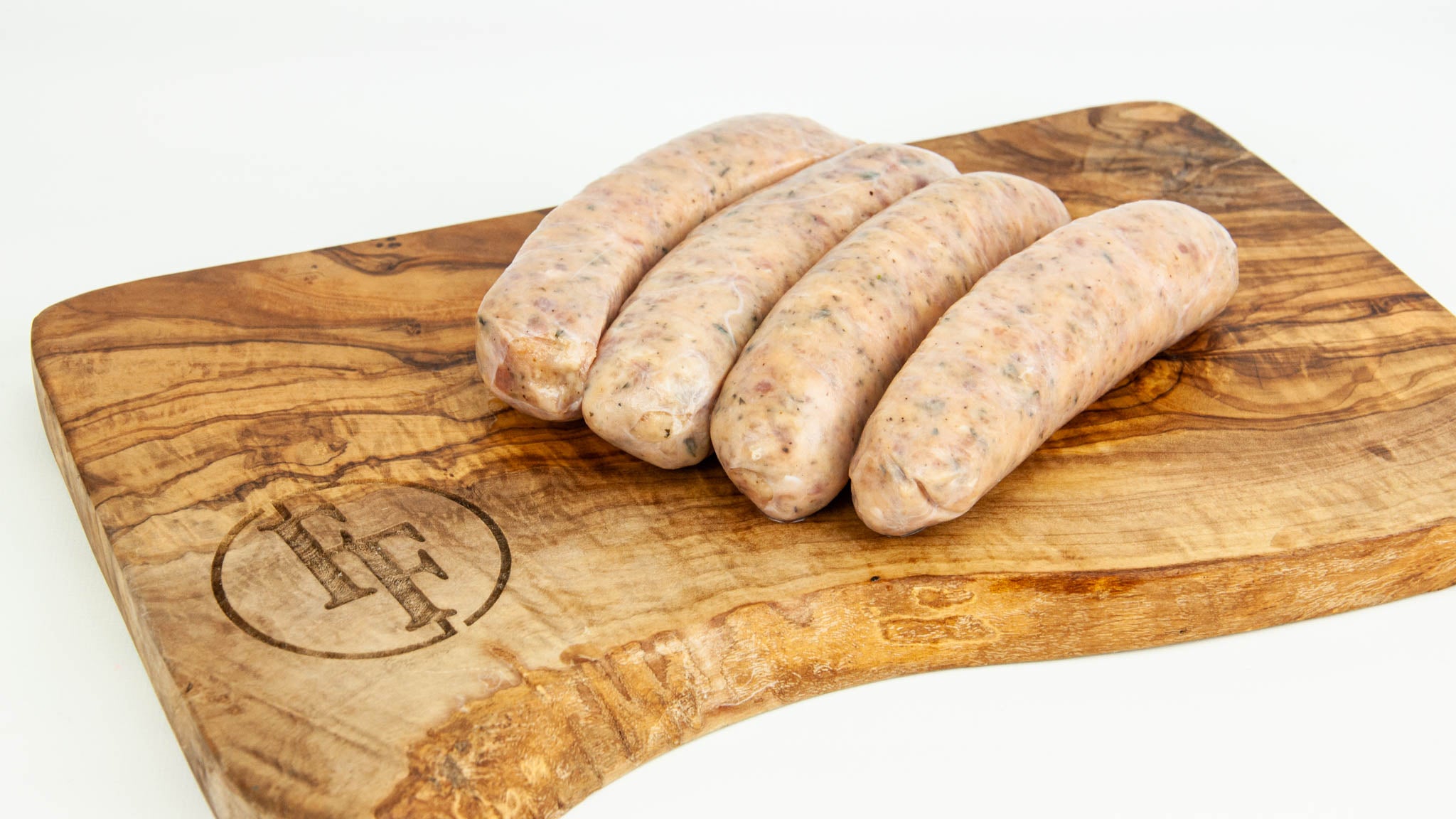 Rabbit Sausage with White Wine, Chicken & Bacon