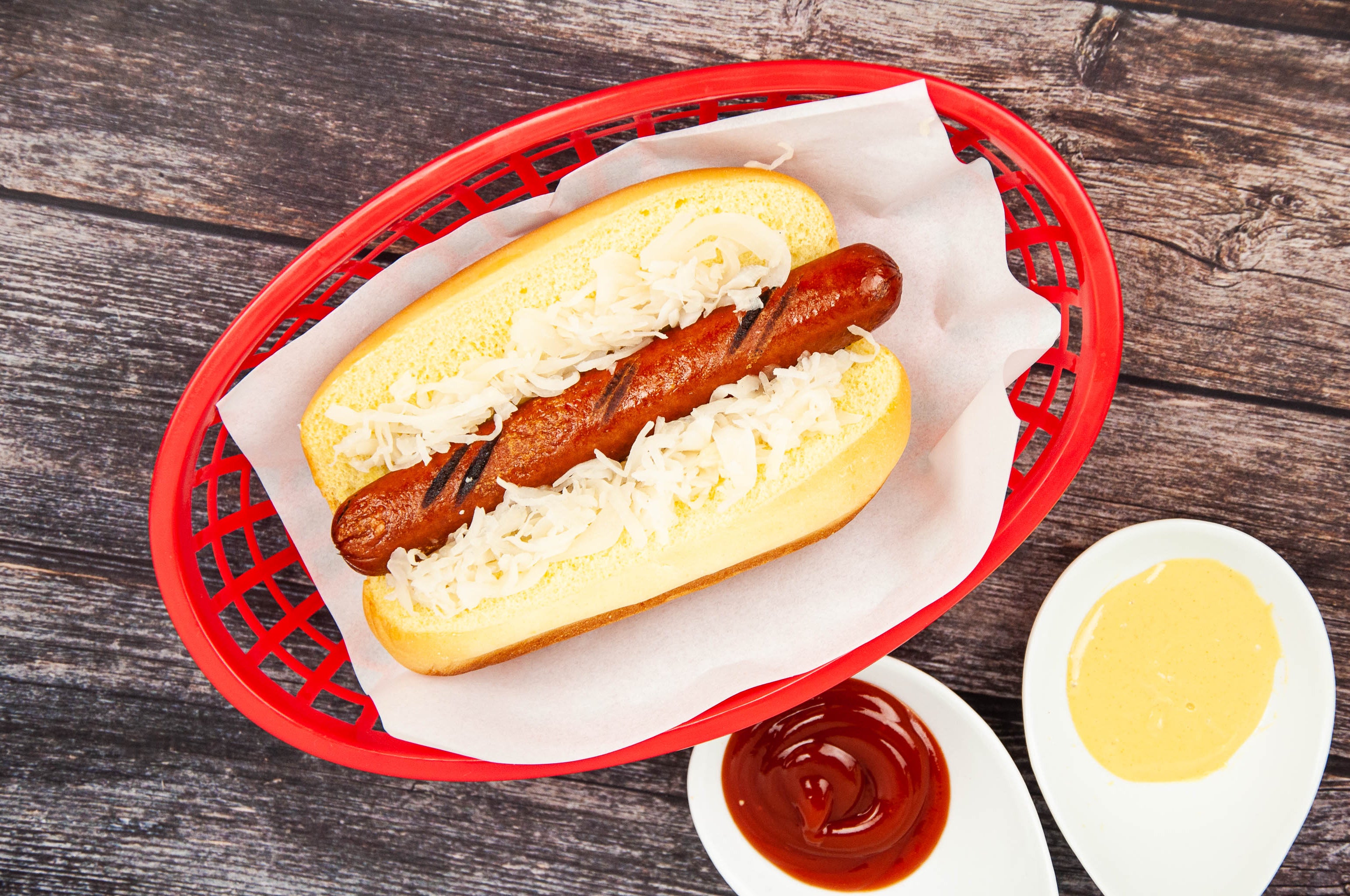 Bison Skinless Hot Dogs Cooked
