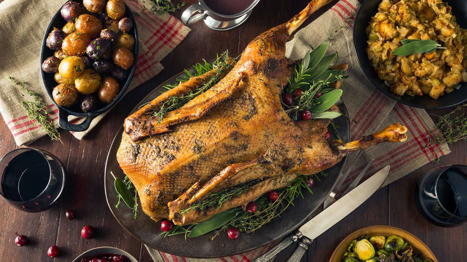 Roasted Goose Cooked Fossil Farms