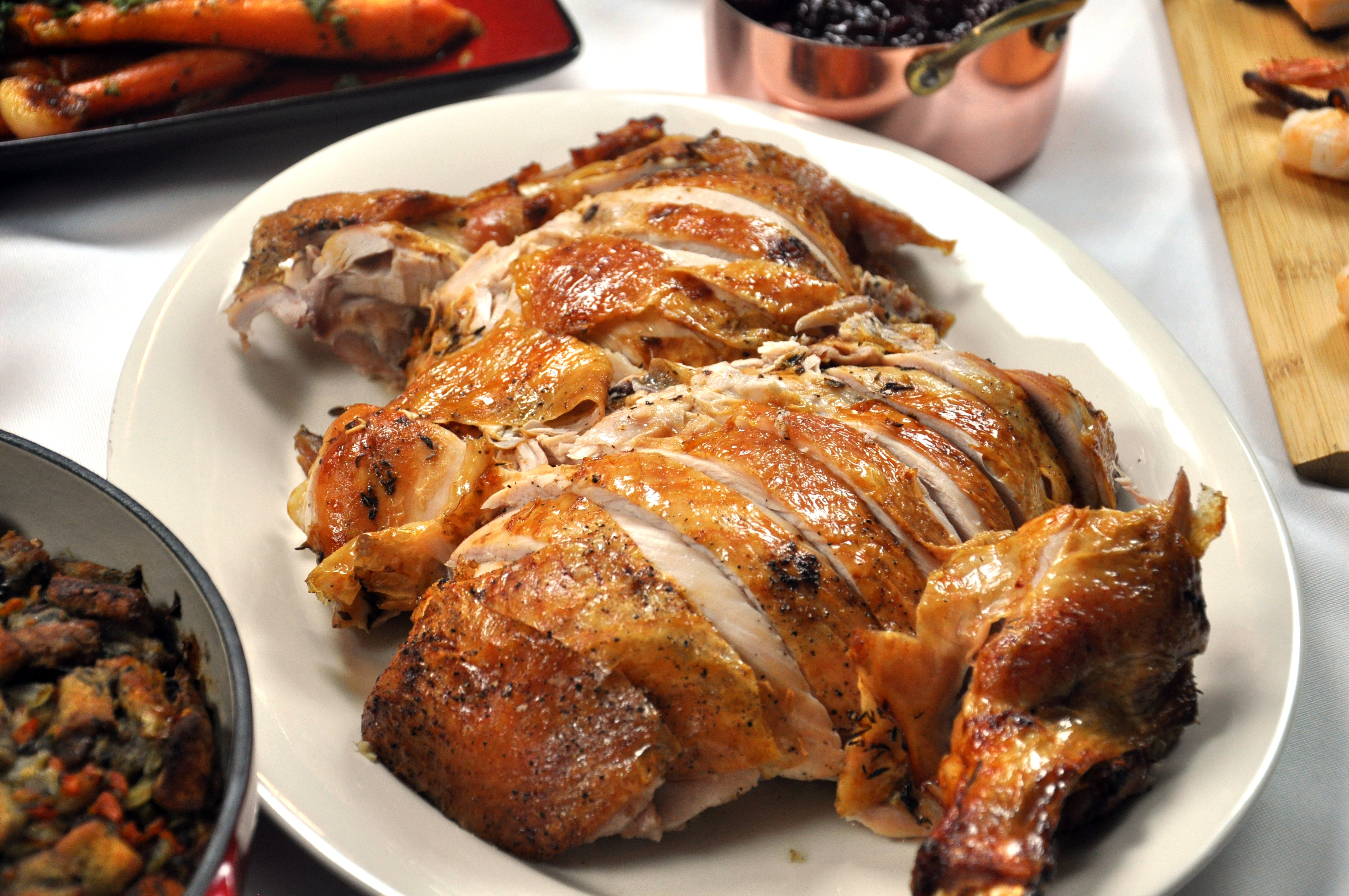 Turkey Breast Bone In Skin On Cooked Fossil Farms