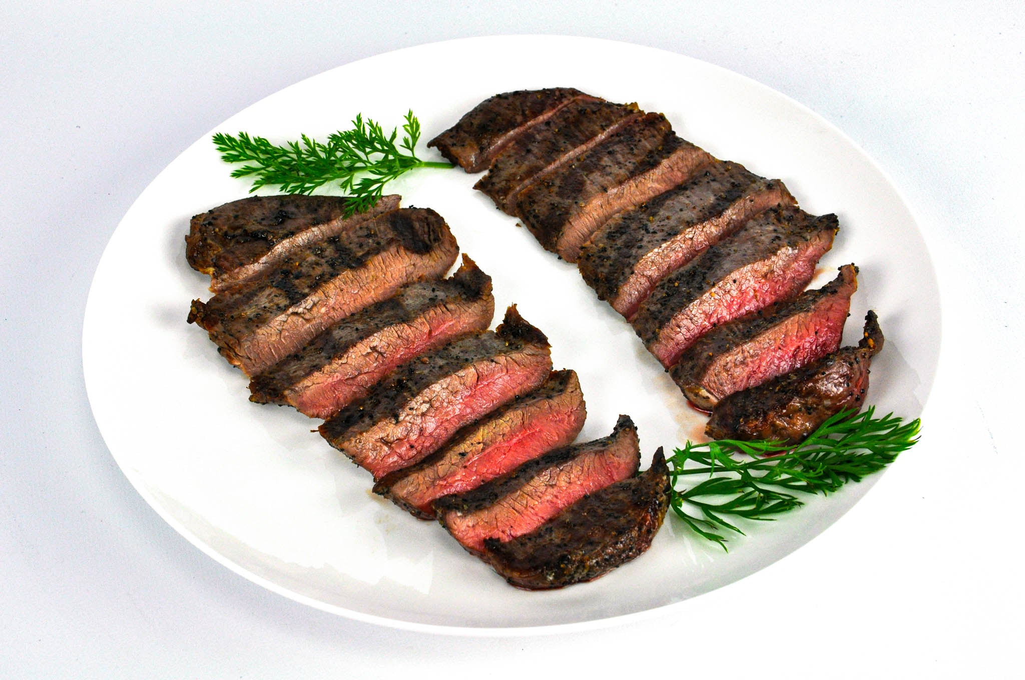 Elk Flank Steak Cooked