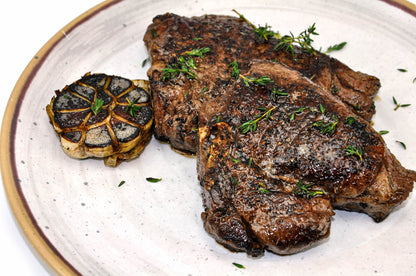 Venison Porterhouse T-Bone Steak Cooked