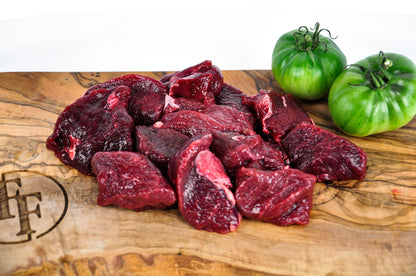 Venison Stew Meat Raw Fossil Farms 