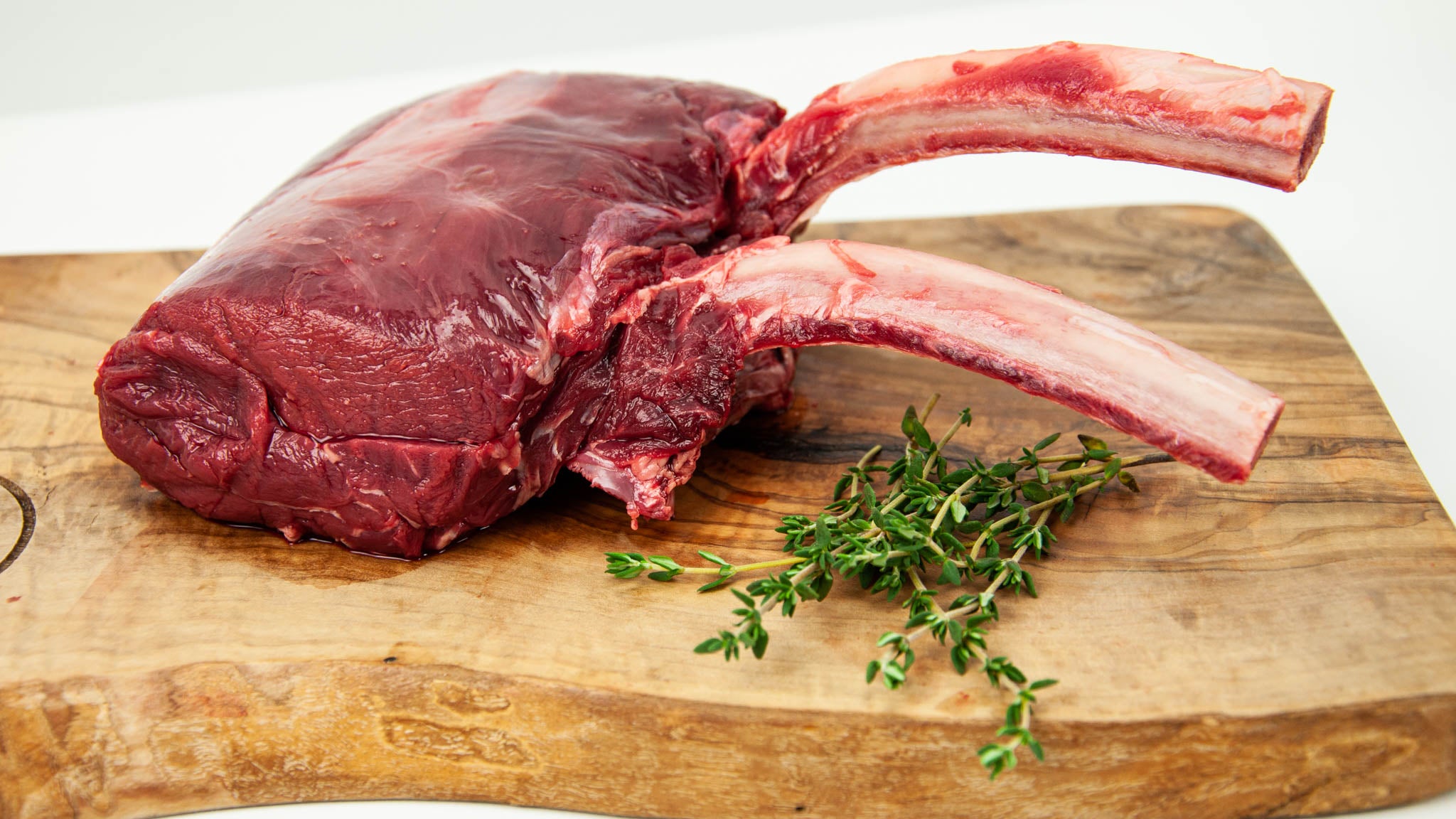 Venison Two Bone Rib Chop Raw