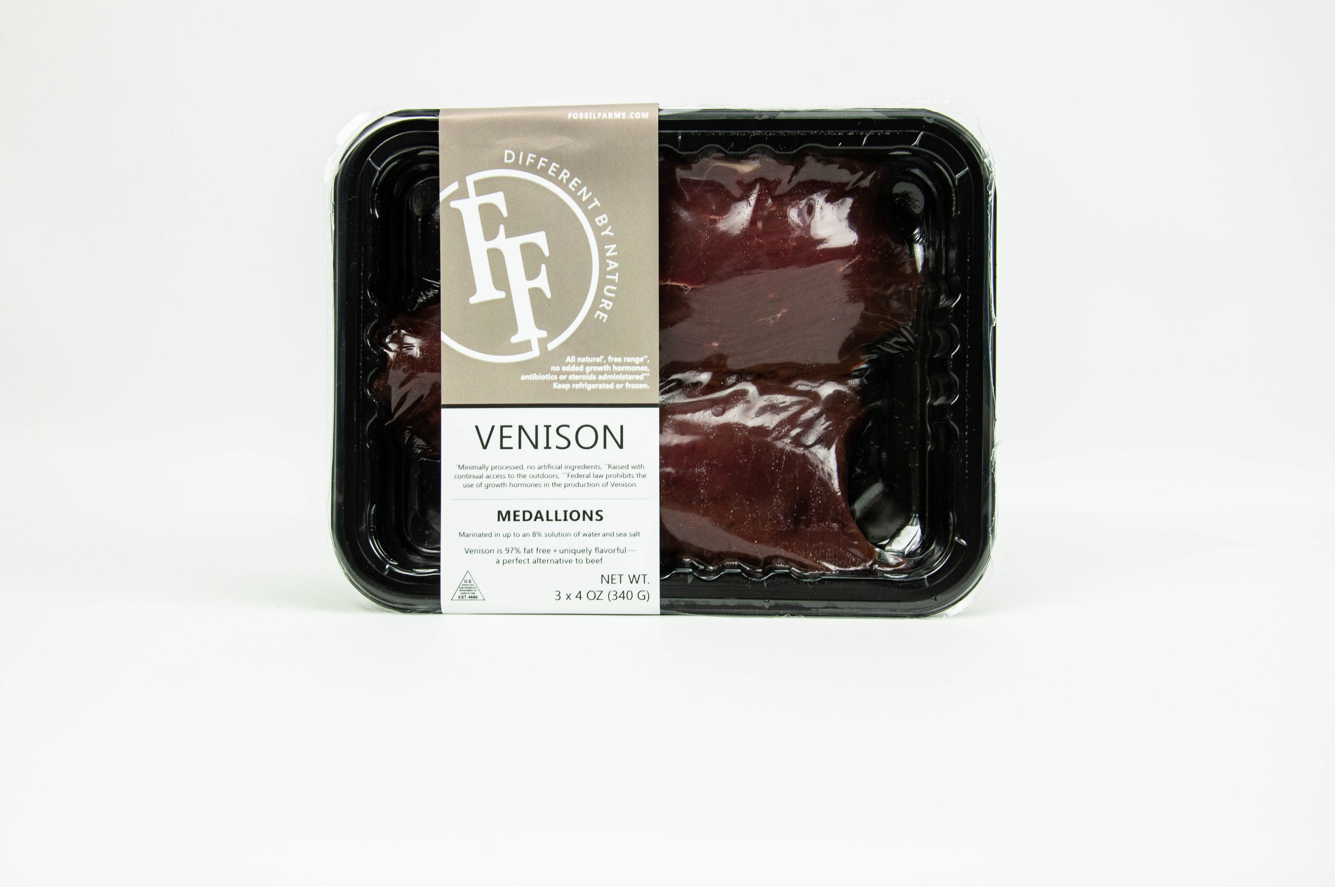 Venison Medallions Packaged Fossil Farms