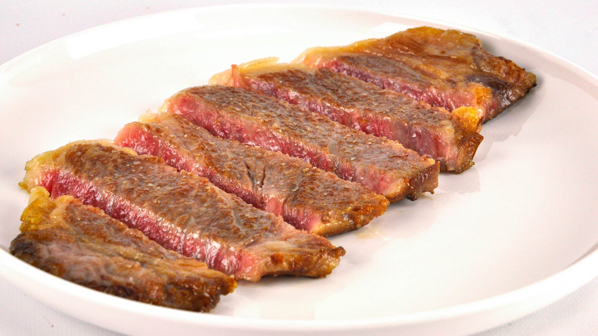 Cooked Japanese Wagyu Strip Steak