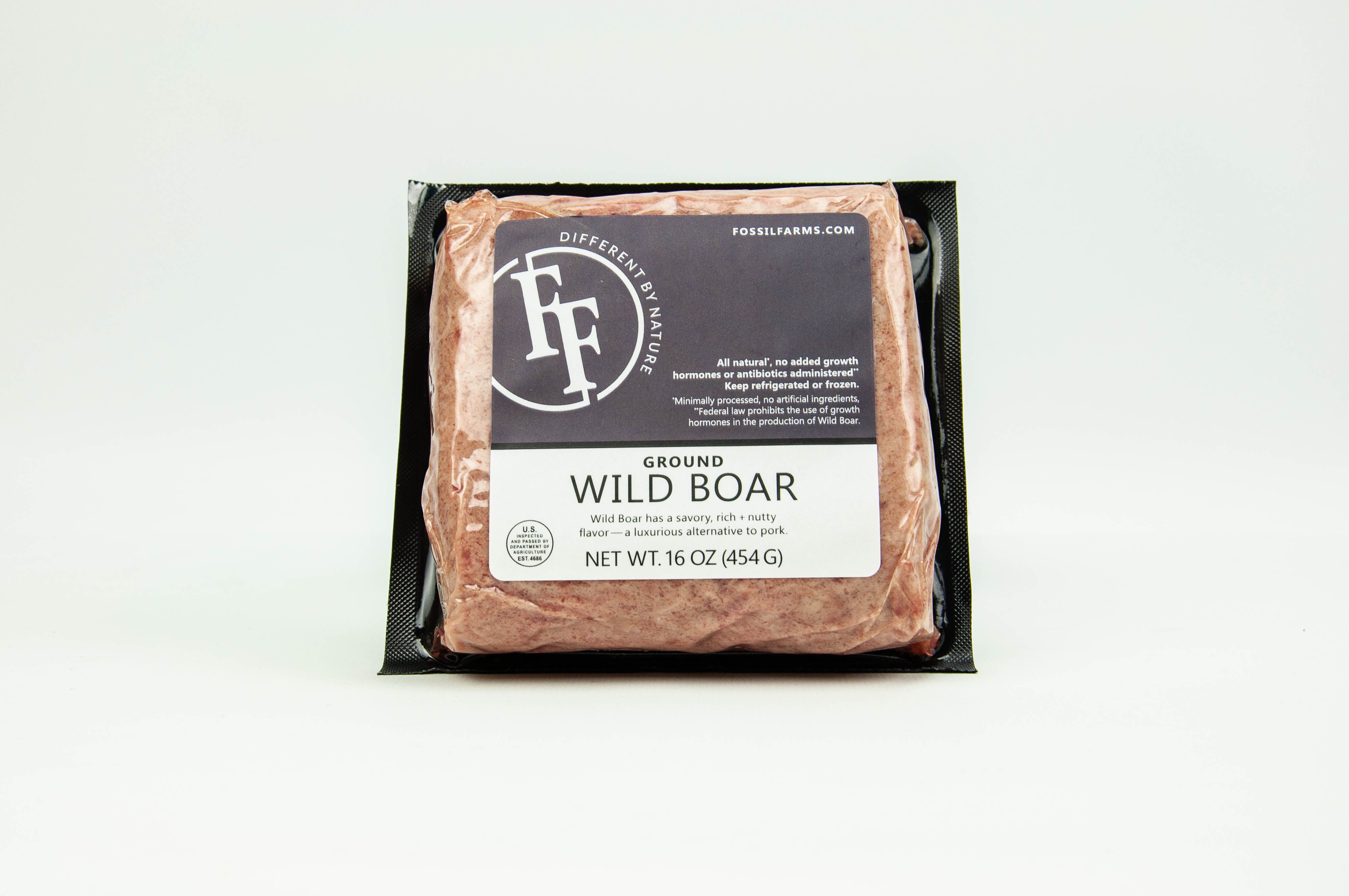 ground wild boar packaged